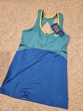 Yonex Teal, Blue & Yellow Racerback Tank Dress